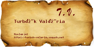 Turbók Valéria névjegykártya