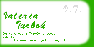valeria turbok business card