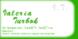 valeria turbok business card